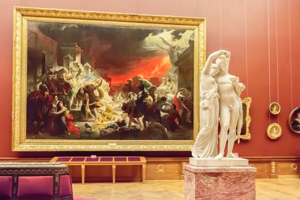 Room with picture of Karl Bryullov in State Russian Museum, St.
