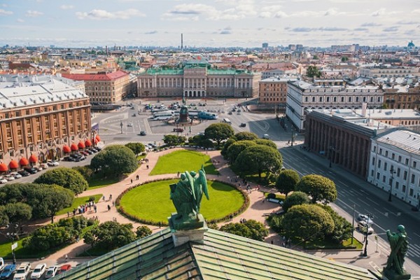 View from St.Isaac's Cathedral in St.Petersburg, Russia.